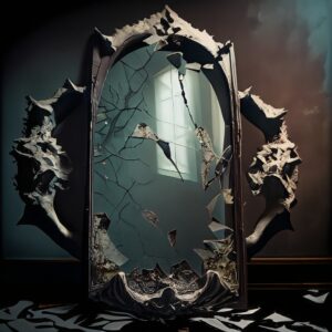broken haunted mirror