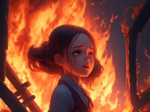 fire in art exebition, maya's exebition
