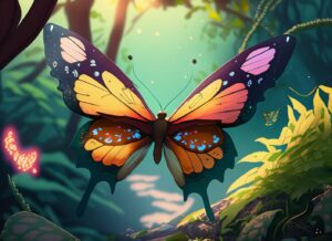 a beautiful butterfly anime